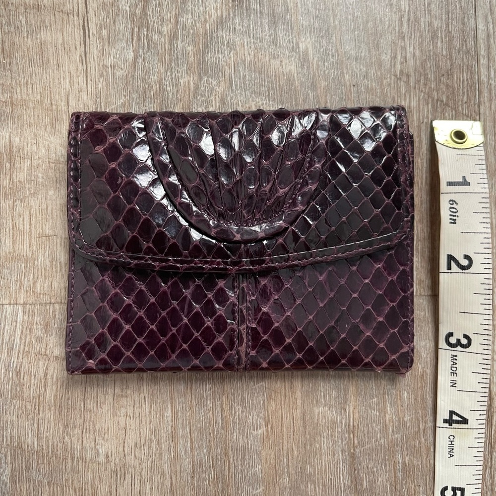 Judith Leiber Purple Snake Skin Wallet